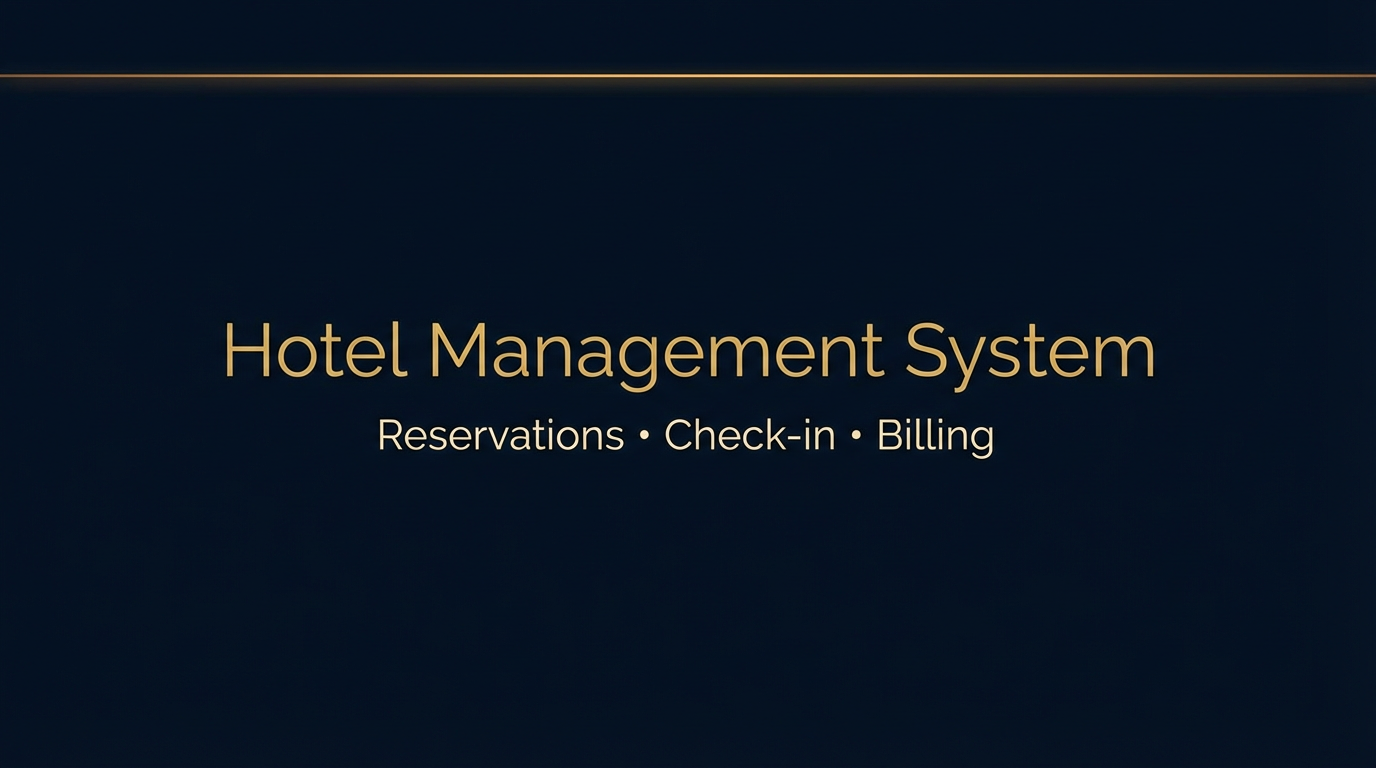 Hotel Management System